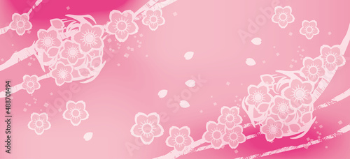 優しい 可愛い 桜の背景イラスト