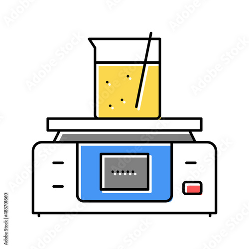 chemical test equipment color icon vector isolated illustration