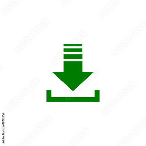green download icon design template vector