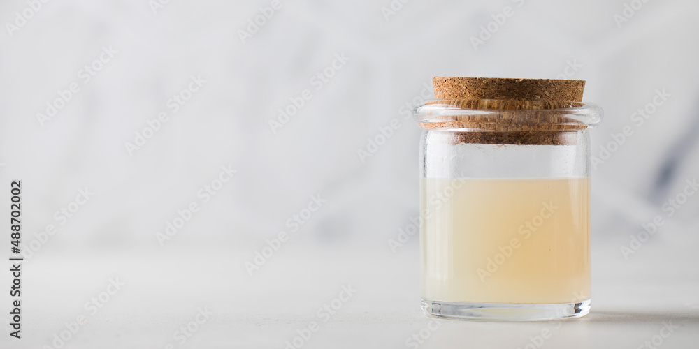 Bone broth soup in glass jar for storage. The concept of healthy eating. Copy space. Bone broth soup in glass jar for storage. The concept of healthy eating. Copy space.