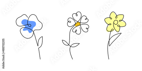 One continuous single line ...