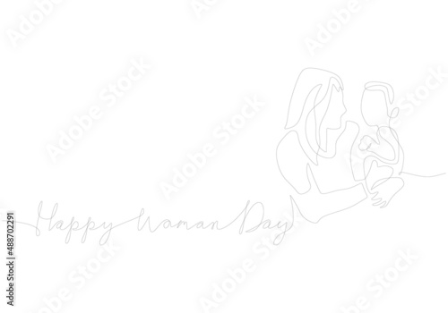 One continuous single line ...