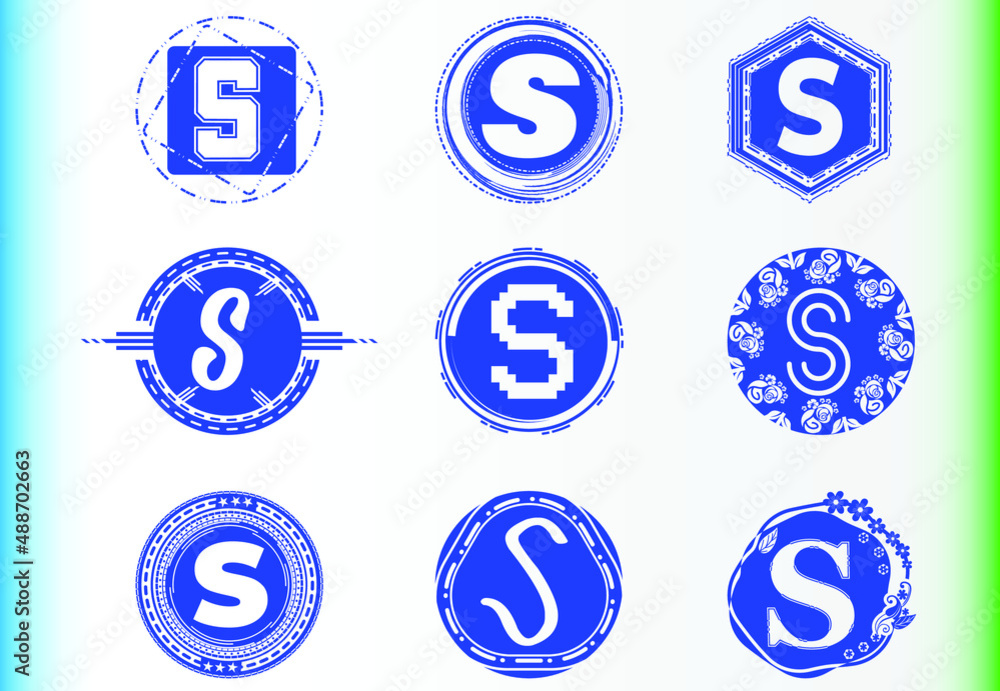 S letter logo and icon design template bundle S letter logo and icon design template bundle