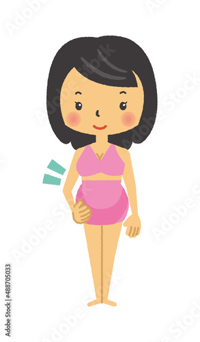 妊娠　妊婦　マタニティ　三頭身