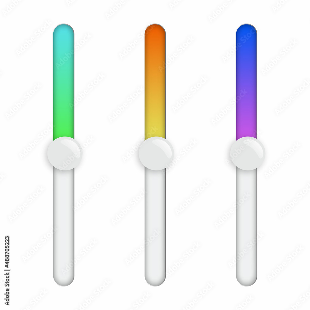 Scrollbars. site design template scroll bars, computer ui scrolling tools vector elements