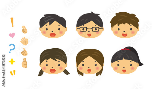 人　三頭身　イラスト