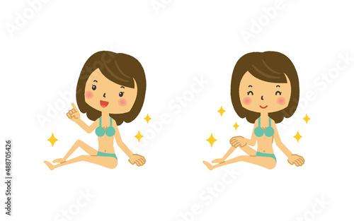 人　三頭身　イラスト