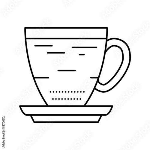 americano coffee line icon vector illustration