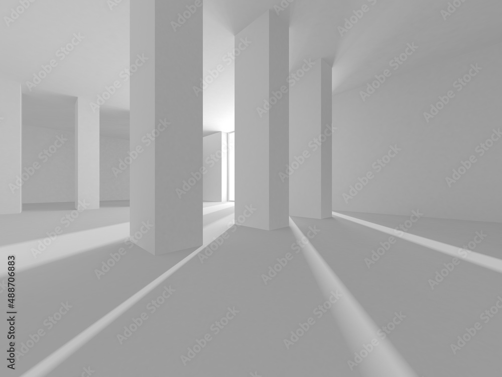 Obraz premium White Modern Background. Abstract Building Concept