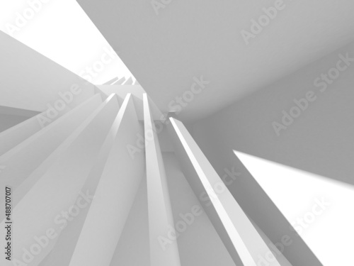 Abstract White Architecture Design Concept