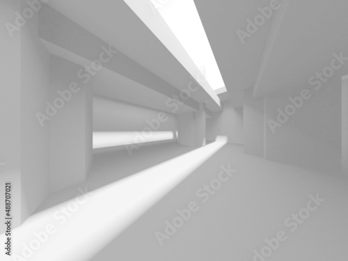 Abstract White Architecture Design Concept