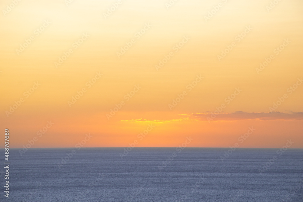 Sunset colors in the sky in the sea Sunset colors in the sky in the sea