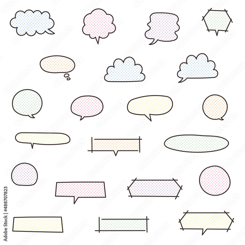Fototapeta premium ふきだしセット ドット