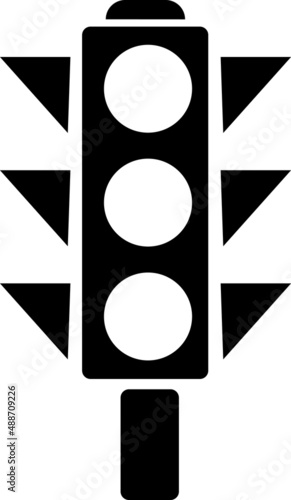 The traffic light icon. Stoplight and semaphore, crossroads symbol. Flat Vector illustration..eps