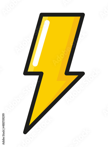 thunderbolt icon isolated