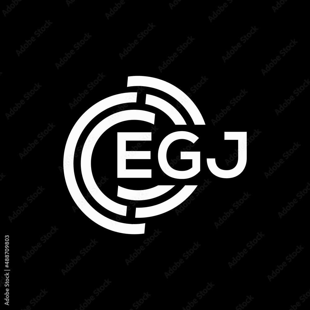 EGJ letter logo design on black background. EGJ creative initials letter logo concept. EGJ letter design. EGJ letter logo design on black background. EGJ creative initials letter logo concept. EGJ letter design.