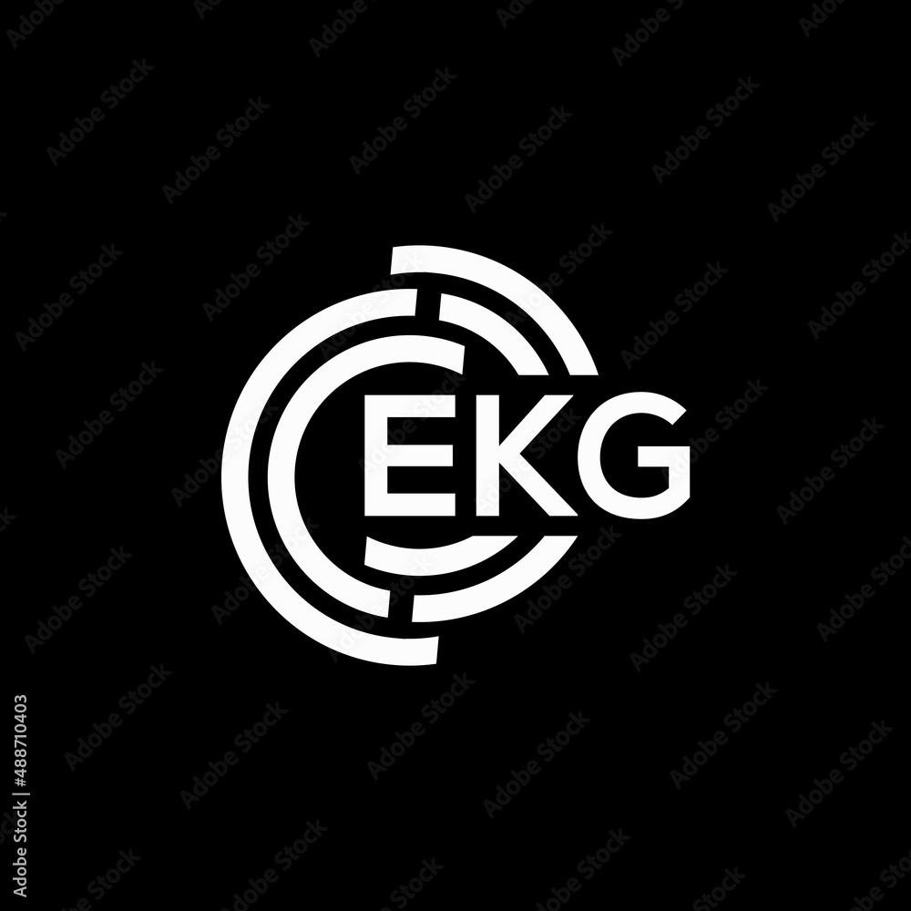 EKG letter logo design on black background. EKG creative initials letter logo concept. EKG letter design. EKG letter logo design on black background. EKG creative initials letter logo concept. EKG letter design.