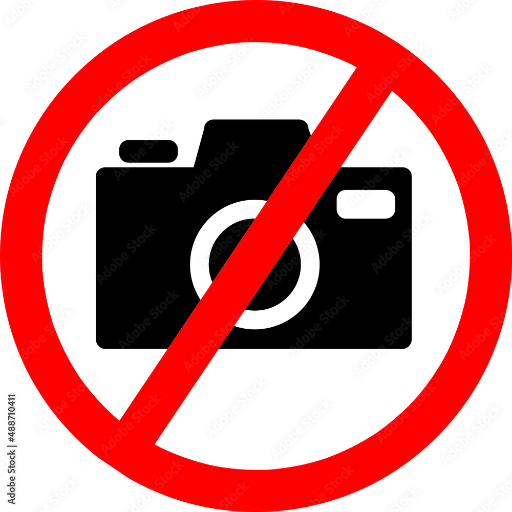 No Photographing prohibition sign symbol icon..eps No Photographing prohibition sign symbol icon..eps