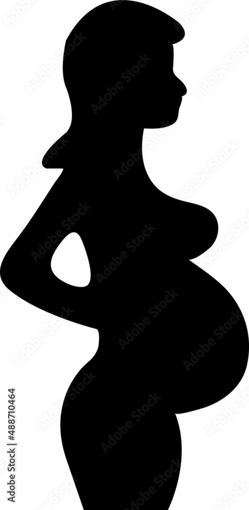 pregnancy woman icon illustration on white background..eps