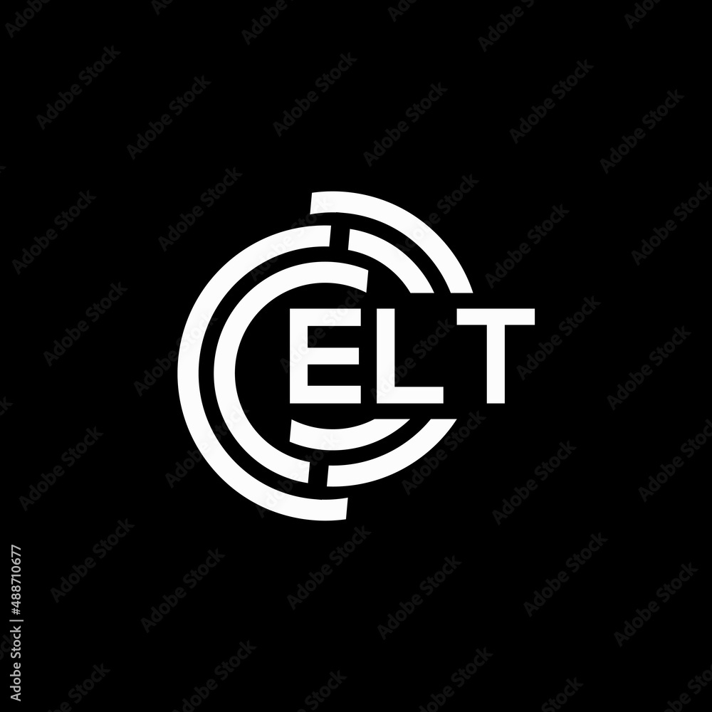 ELT letter logo design on black background. ELT creative initials letter logo concept. ELT letter design. ELT letter logo design on black background. ELT creative initials letter logo concept. ELT letter design.