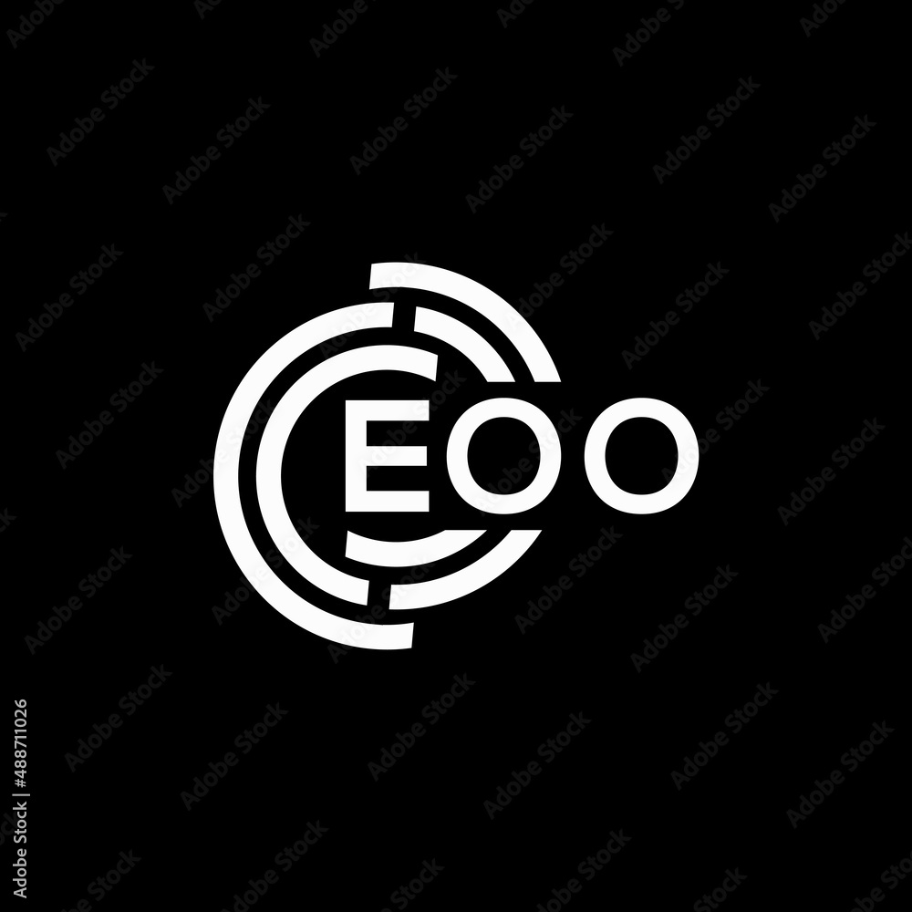 EOO letter logo design on black background. EOO creative initials letter logo concept. EOO letter design. EOO letter logo design on black background. EOO creative initials letter logo concept. EOO letter design.
