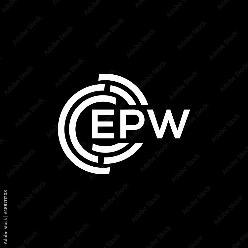 EPW letter logo design on black background. EPW creative initials letter logo concept. EPW letter design. EPW letter logo design on black background. EPW creative initials letter logo concept. EPW letter design.