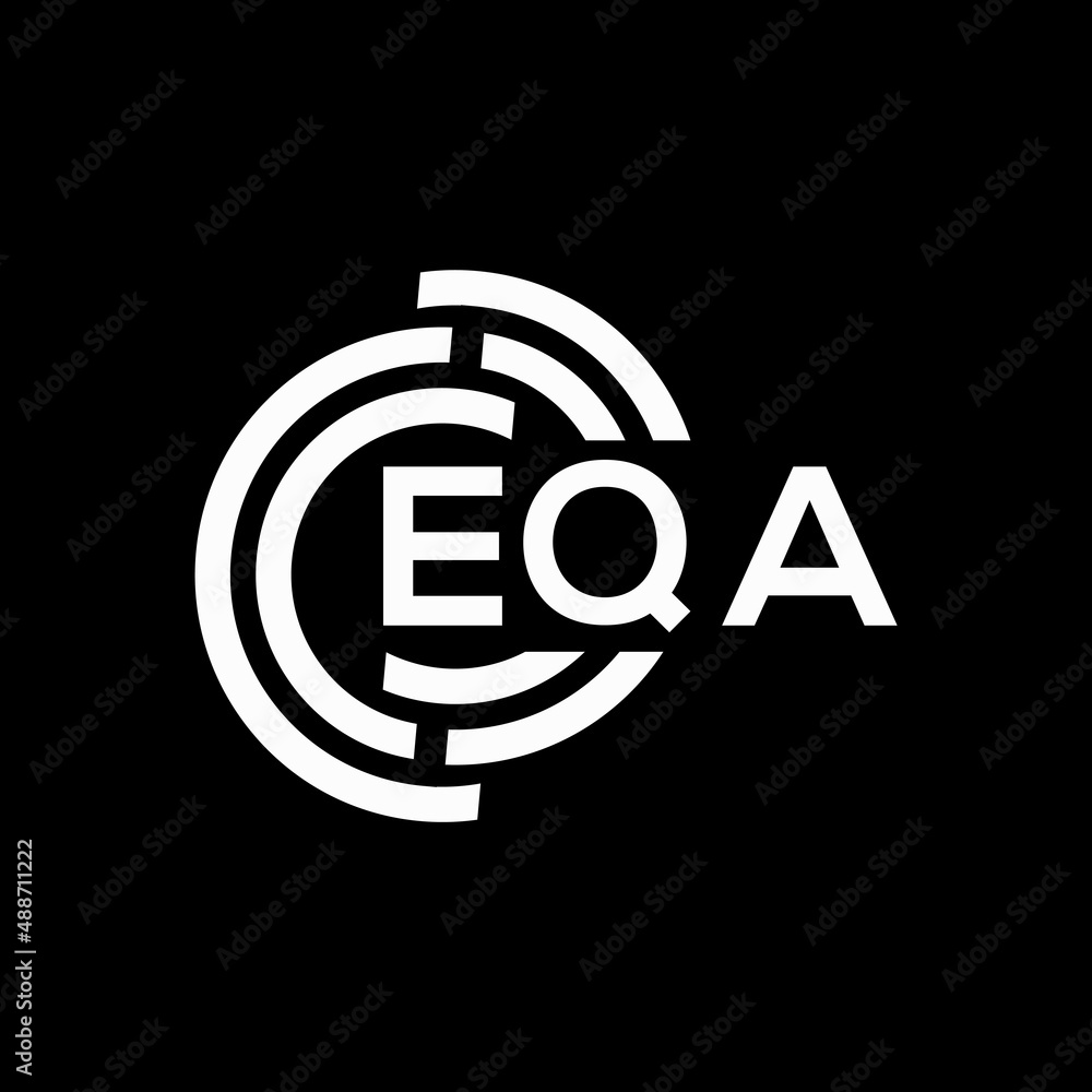 EQA letter logo design on black background. EQA creative initials letter logo concept. EQA letter design. EQA letter logo design on black background. EQA creative initials letter logo concept. EQA letter design.