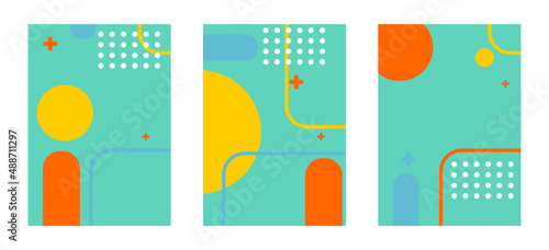 Abstract background set. Modern concept. Simple shape arrangement.