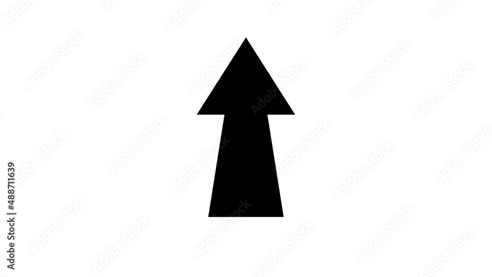 Animation of arrow icon with 4 different directions, arrow animation on white transparent background with alpha channel. Animation of arrow icon with 4 different directions, arrow animation on white transparent background with alpha channel.