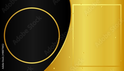 Luxury Black and golden Business card in vector format.
