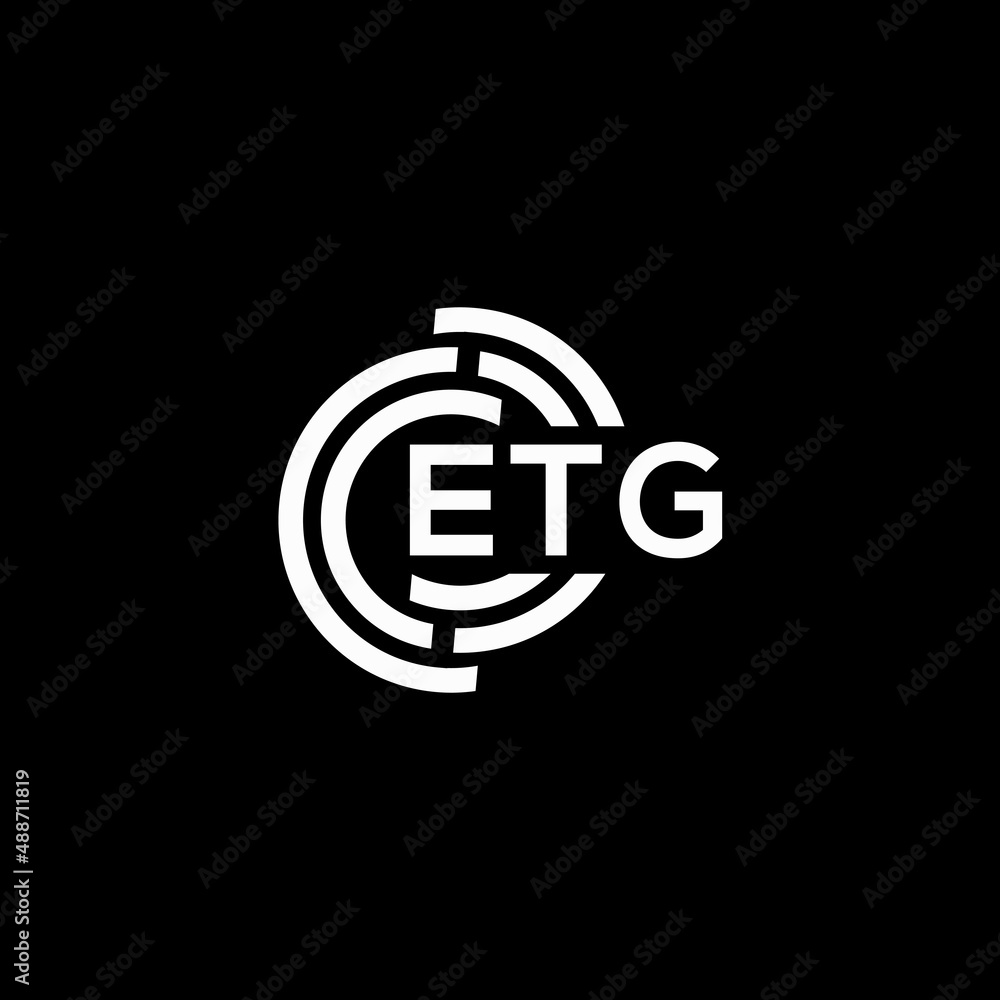 ETG letter logo design on black background. ETG creative initials letter logo concept. ETG letter design. ETG letter logo design on black background. ETG creative initials letter logo concept. ETG letter design.