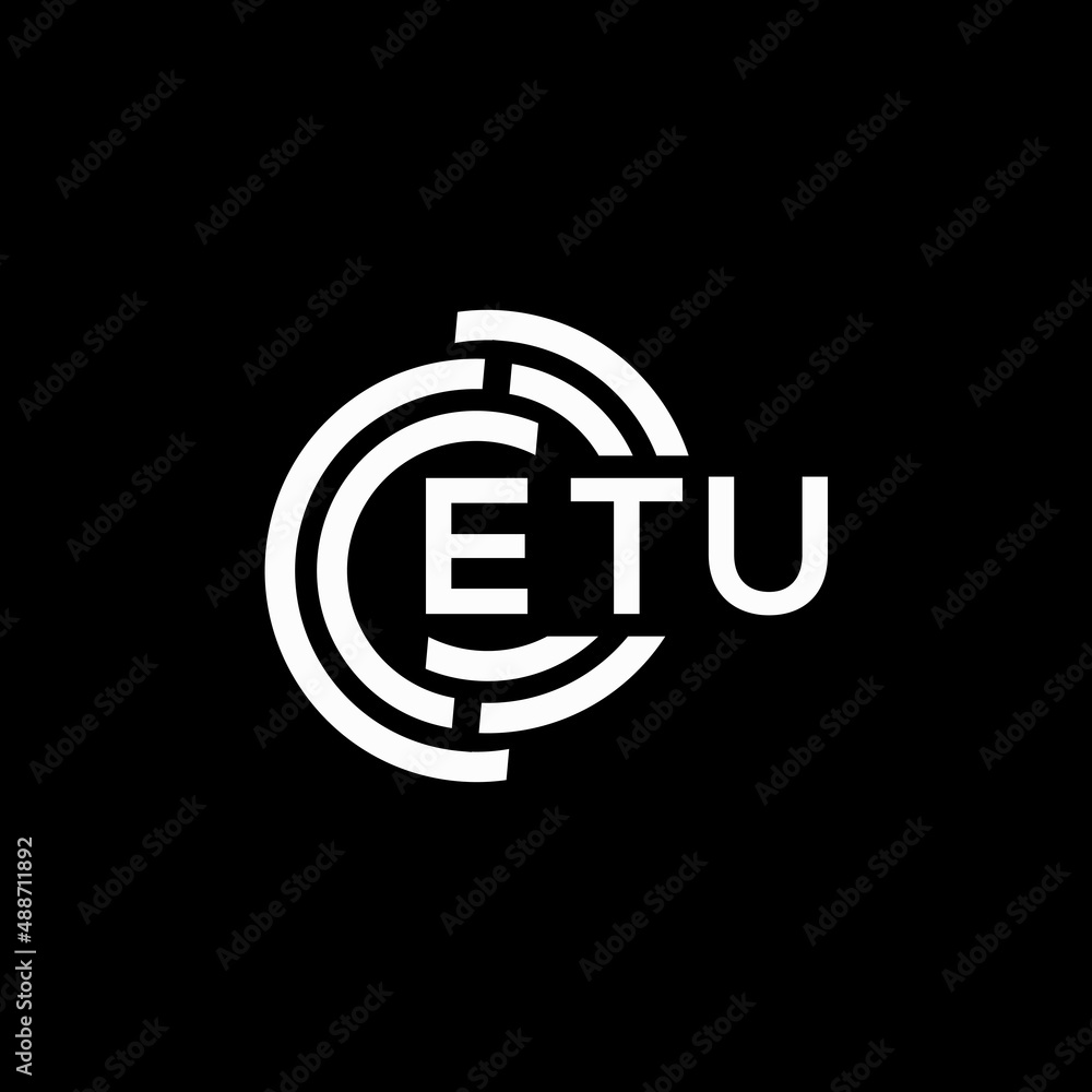 ETU letter logo design on black background. ETU creative initials letter logo concept. ETU letter design. ETU letter logo design on black background. ETU creative initials letter logo concept. ETU letter design.