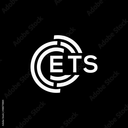 ETS letter logo design on black background. ETS creative initials letter logo concept. ETS letter design.