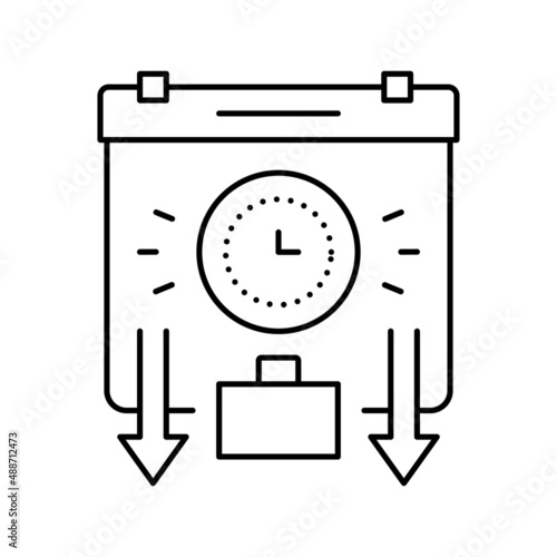 travel or work schedule line icon vector illustration