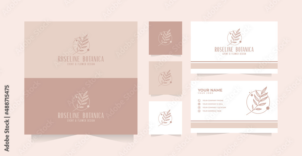 Botanical Flower logo design inspiration and business card Botanical Flower logo design inspiration and business card