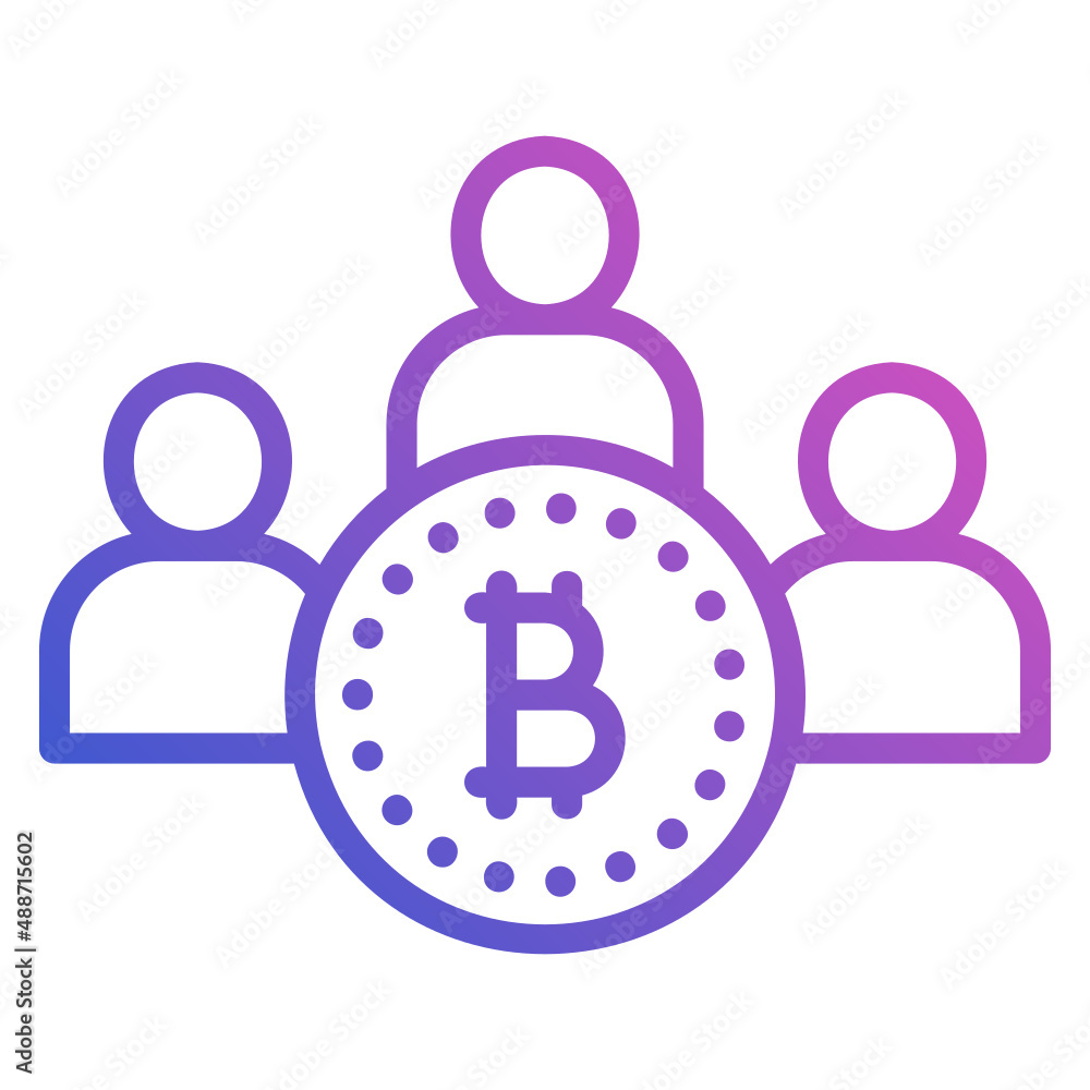 User Account bitcoin line gradient icon. Can be used for digital product, presentation, print design and more. User Account bitcoin line gradient icon. Can be used for digital product, presentation, print design and more.