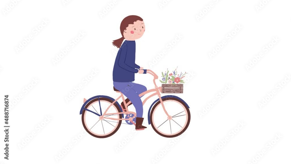 girl with bicycle girl with bicycle