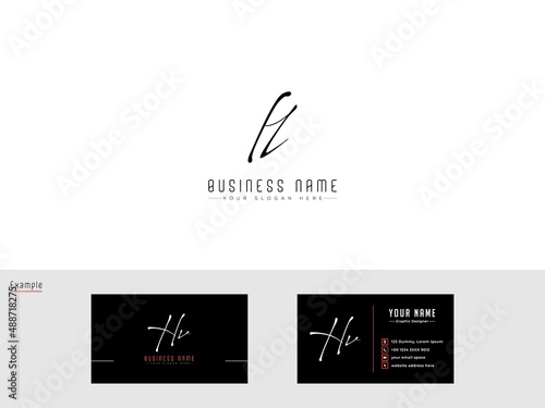 initial Signature IL logo, Stylish il Letter Type Logo and business card Design For Business photo