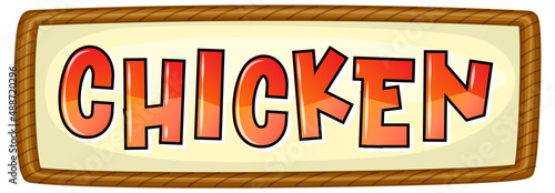 Chicken word banner template