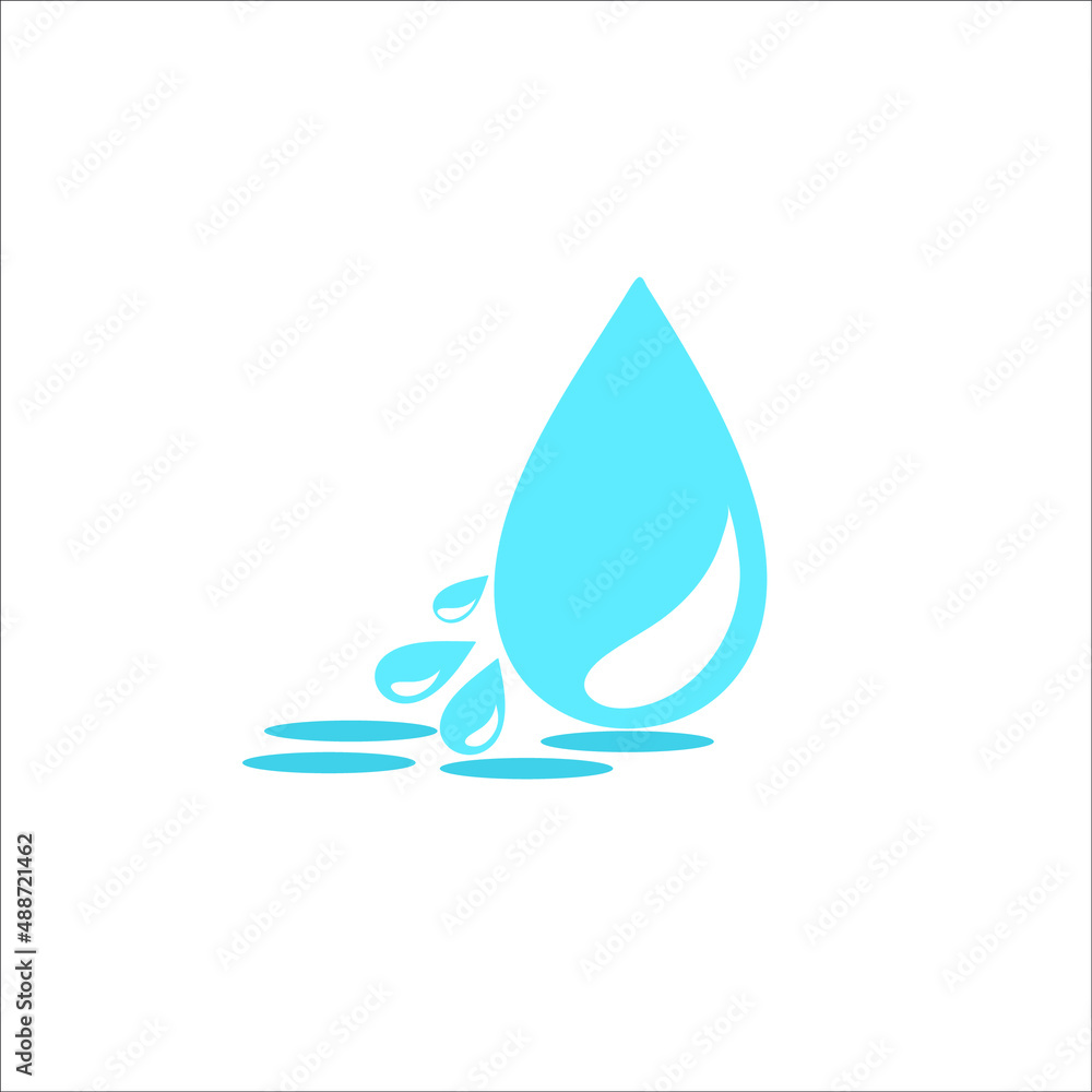 Vector blue water drop icon Vector blue water drop icon
