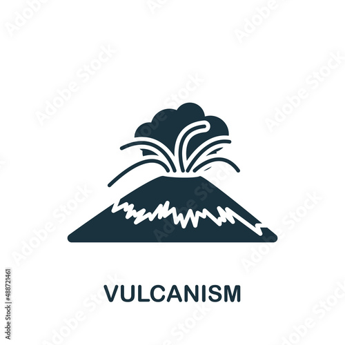 Vulcanism icon. Monochrome simple icon for templates, web design and infographics