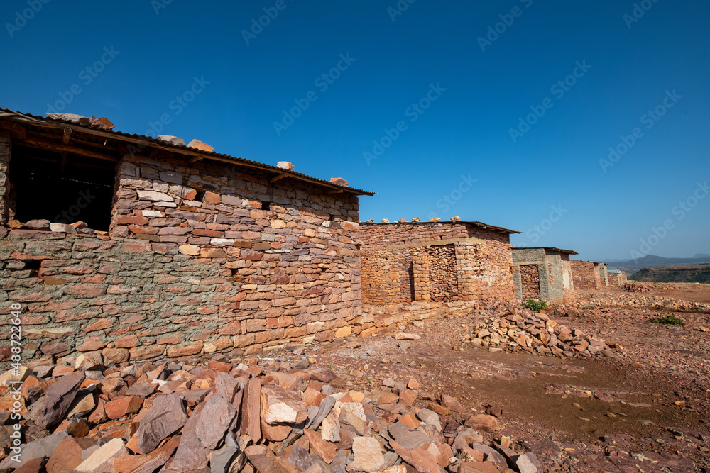 Traditional stone houses in Tigray