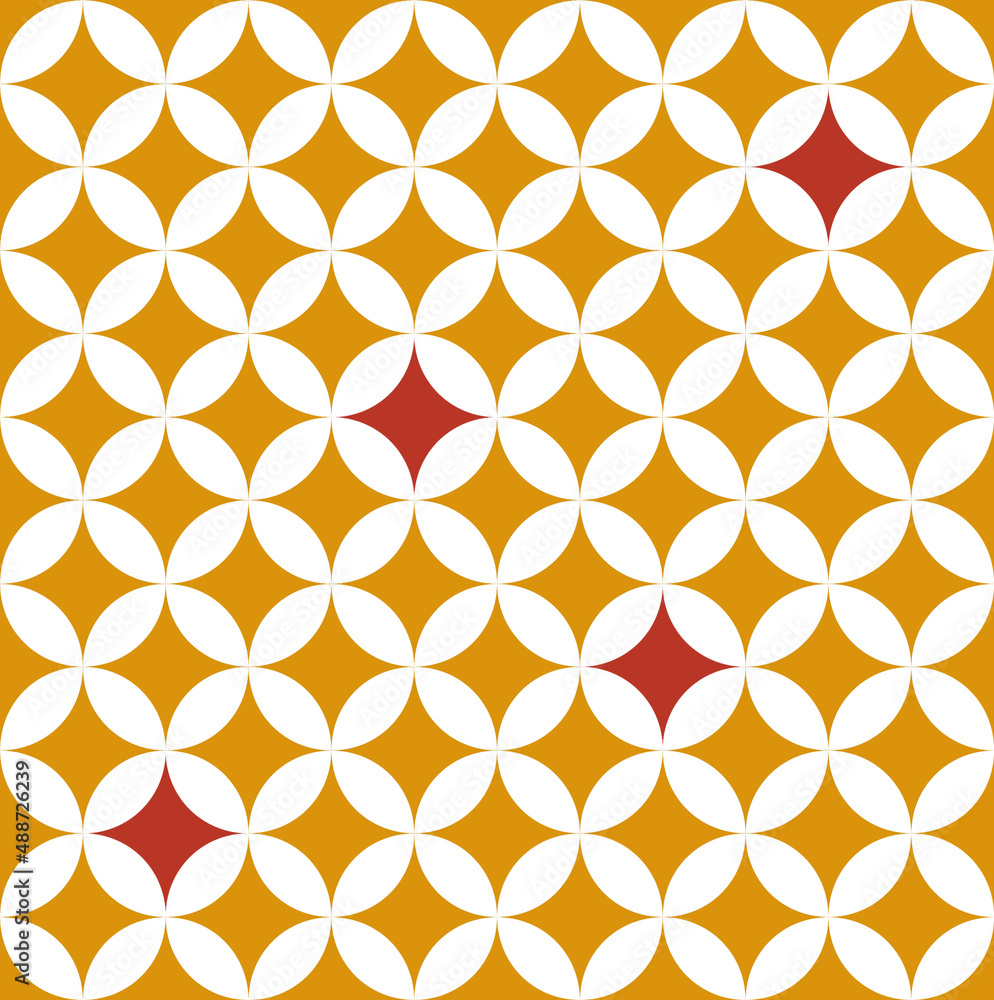 Geometric Circle Islamic Moroccan Tile Pattern Abstract Seamless Design Vector Artwork Trendy Bright Colors Minimal Concept Geometric Circle Islamic Moroccan Tile Pattern Abstract Seamless Design Vector Artwork Trendy Bright Colors Minimal Concept