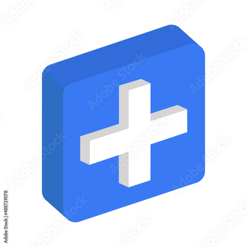 medical cross button