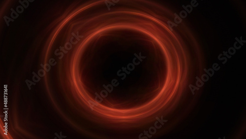 Bright abstract background with leaks. Blurred lighting tunnel. Magic portal. Vivid sphere lens