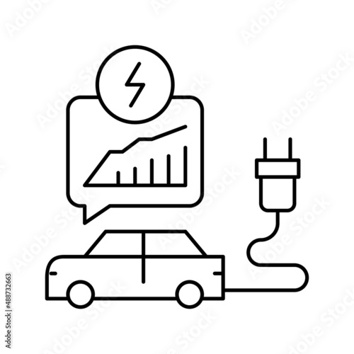 energy saving transport line icon vector illustration