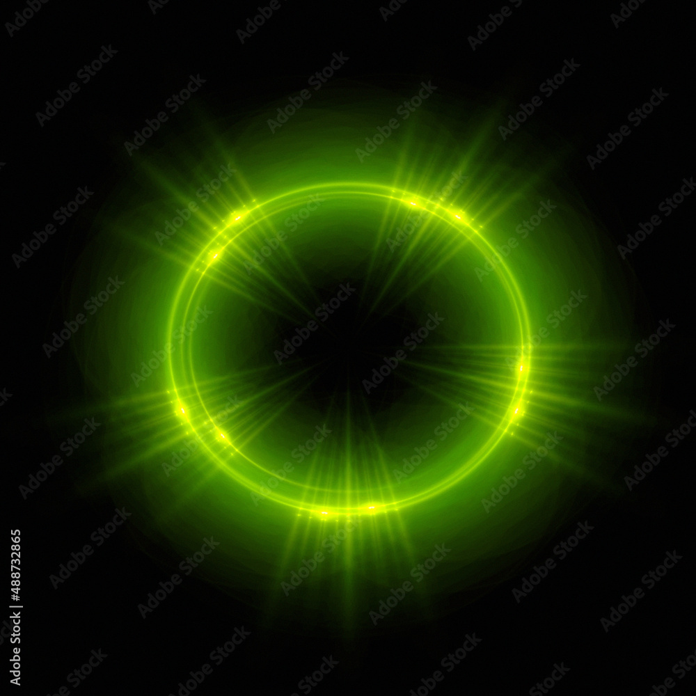 Bright abstract background with leaks. Lighting tunnel. Magic portal. Vivid sphere lens Bright abstract background with leaks. Lighting tunnel. Magic portal. Vivid sphere lens