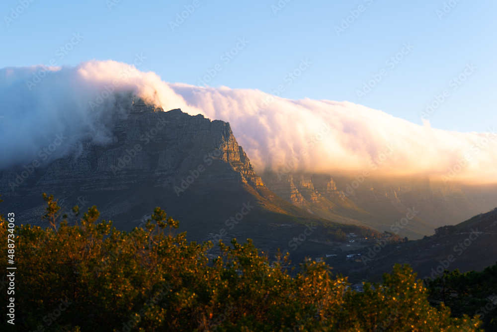 East side of Table Mountain at sunset