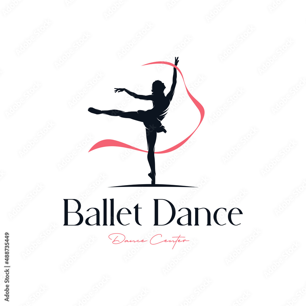 Naklejka premium Logo for a ballet or dance studio