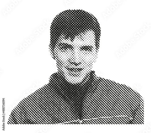 PORTRAIT TRAMÉ DE JEUNE HOMME